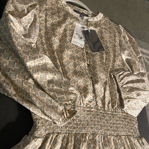 Grey Collective Balloon Sleeve Tiered Ruffle Dress - Picture 7 of 7